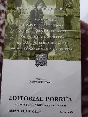 Mariana Pineda, la zapatera prodigiosa, asi que pasen 5 años