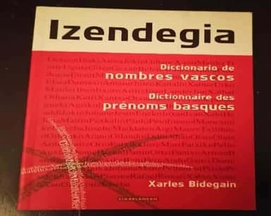 Izendegia.  Diccionario de nombres vascos.