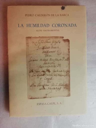 LA HUMILDAD CORONADA - PEDRO CALDERÓN