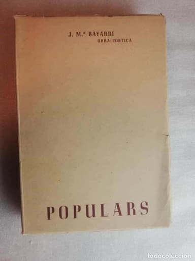 POPULARS - J. M.ª BAYARRI, OBRA POÉTICA