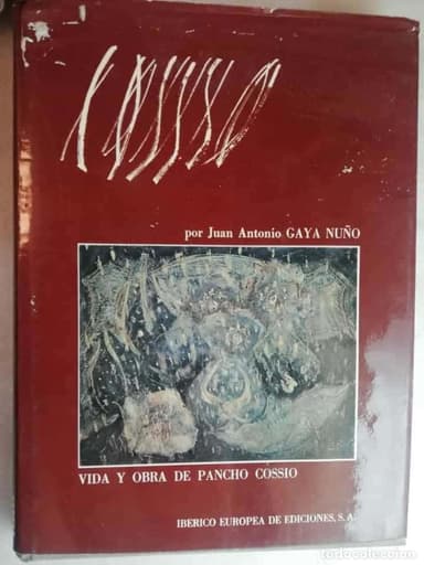 VIDA Y OBRA DE PANCHO COSSIO - JUAN ANTONIO GAYA NUÑO