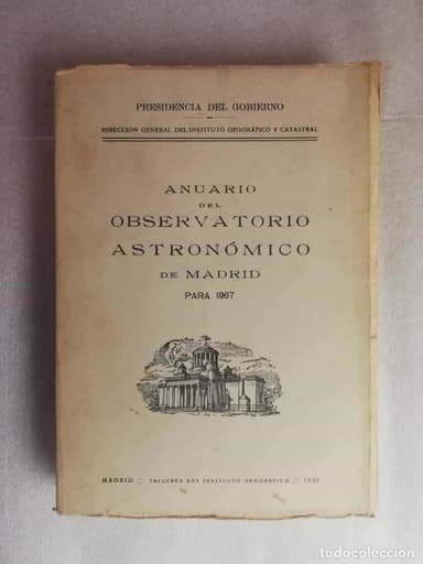 ANUARIO DEL OBSERVATORIO ASTRONÓMICO DE MADRID PARA 1967