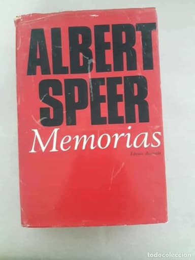MEMORIAS DE ALBERT SPEER.