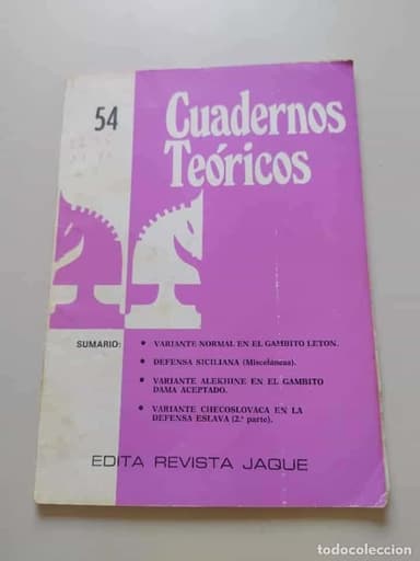 CUADERNOS TEÓRICOS - EDITADOS REVISTA JAQUE Nº54