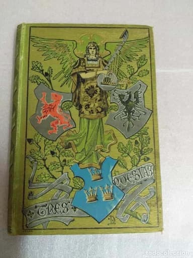 LIBRO TRES POESIAS - BIBL. ARTE Y LETRAS ED. DOMENECH AÑO 1883 ALTAMENTE ILUSTRADO