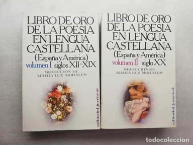 LIBRO DE ORO DE LA POESIA EN LENGUA CASTELLANA, LUZ MORALES, 2 VOLÚMENES ESPAÑA Y AMERICA, BOLS7