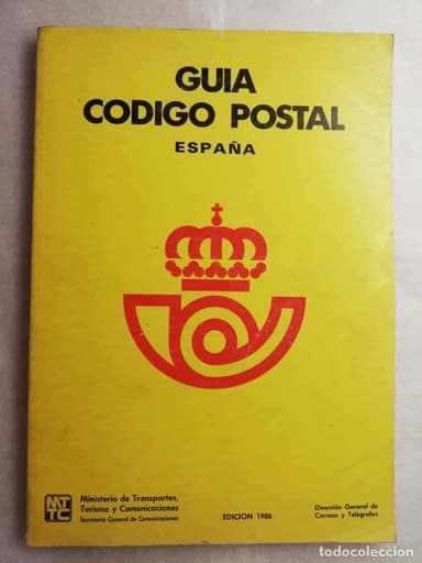 GUIA CORREOS CODIGO POSTAL ESPAÑA. EDICION 1986