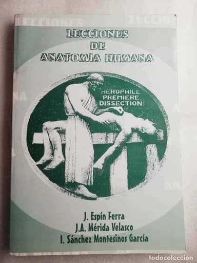 LECCIONES DE ANATOMÍA. ESPÍN FERRA, MARIDA VELASCO Y SÁNCHEZ MONTESINOS GARCÍA