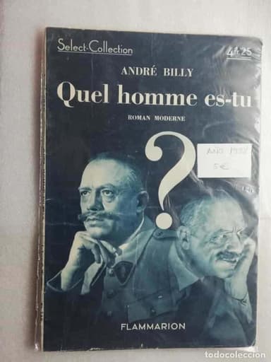 ANDRE BILLY QUEL HOMME ES-TU FLAMMARION AÑO 1938