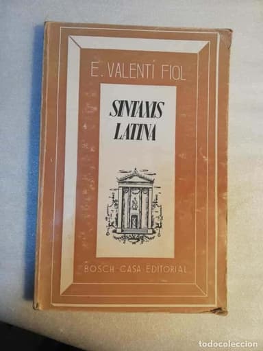 SINTAXIS LATINA, E. VALENTÍ FIOL