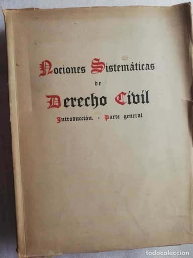 NOCIONES SISTEMATICAS DE DERECHO CIVIL