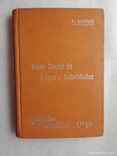 VALOR SOCIAL DE LEYES Y AUTORIDADES - MANUALES SOLER Nº 38 -