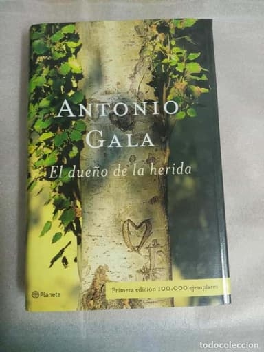 EL DUEÑO DE LA HERIDA ANTONIO GALA PRIMERA EDICION
