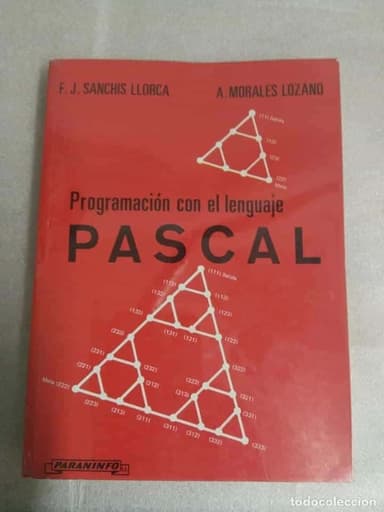 PROGRAMACIÓN CON EL LENGUAJE PASCAL / SANCHIS LLORCA Y MORALES LOZANO PARANINFO
