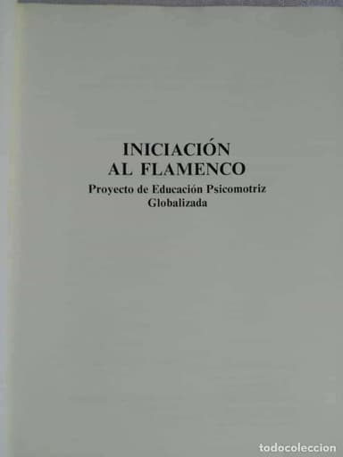 INICIACIÓN AL FLAMENCO - PROYECTO DE EDUCACIÓN PSICOMOTRIZ