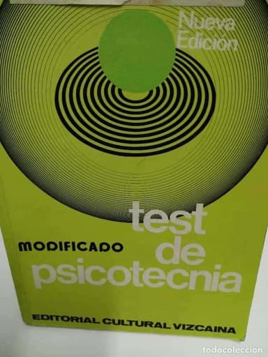 TEST DE PSICOTECNIA - EDITORIAL CULTURAL VIZCAINA
