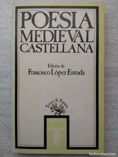 POESIA MEDIEVAL CASTELLANA ED FRANCISCO LOPEZ ESTRADA