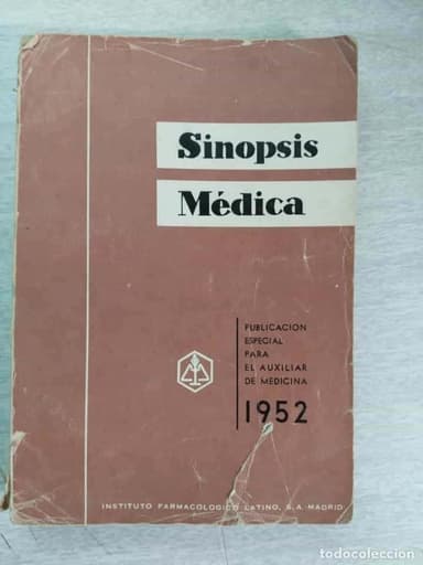 SIPNOSIS MEDICA 1952