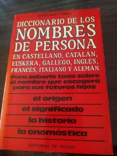 Diccionario de los nombres de persona