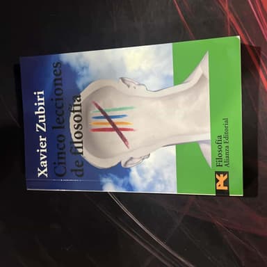 Cinco Lecciones De Filosofia Five Lessons of Philosophy (Humanidades  Humanities)