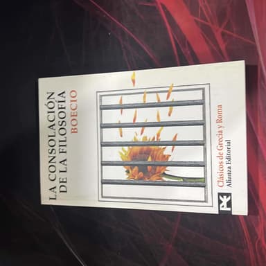 La consolacíon de la filosofía