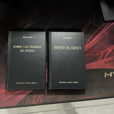 Sobre Las Formas De Estilo (Hermógenes) Epistolario (Frotón)