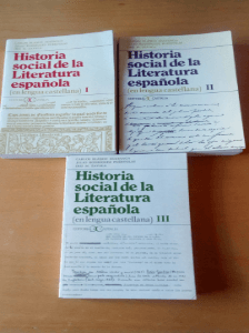 HISTORIA SOCIAL DE LA LITERATURA ESPAÑOLA