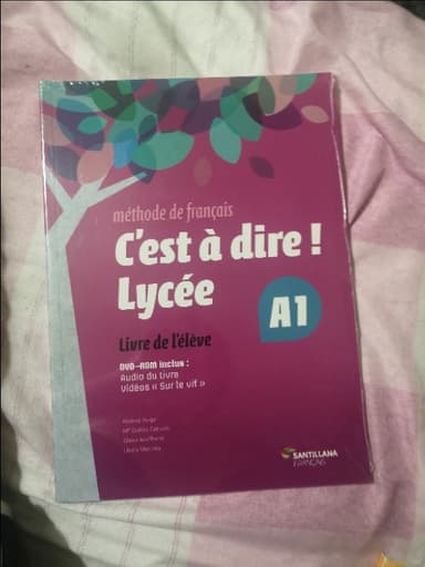libro de francés para primero y segundo de bachillerato A1 libro