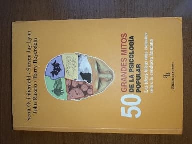 50 grandes mitos de la psicología popular.