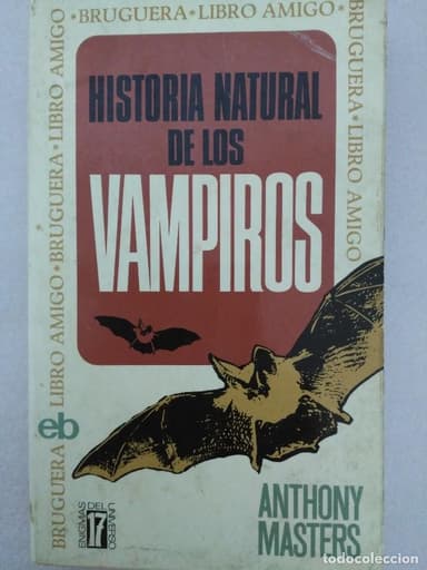 HISTORIA NATURAL DE LOS VAMPIROS, DE ANTHONY MASTERS