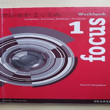 libro de inglés workbook 1º de bachillerato 1 focus