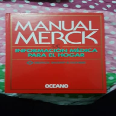 MANUAL MERCK INFORMACIÓN MEDICA PARA EL HOGAR