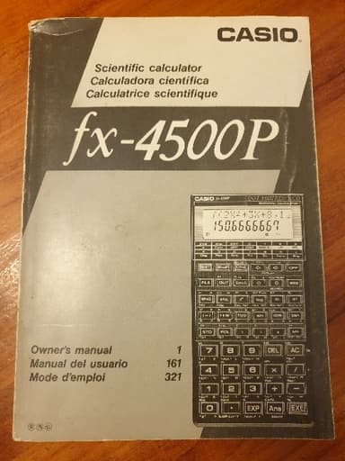 Manual  casio fx-4500P