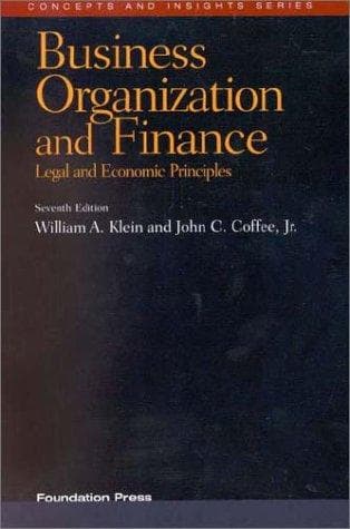 Business organization and finance