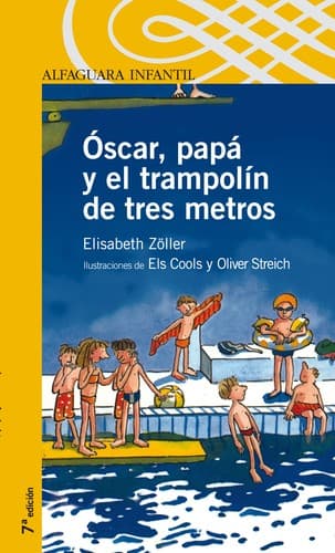 Óscar papá y el trampolín de tres metros