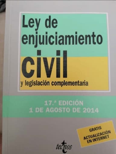ley de enjuiciamiento civil y legislación complementaria