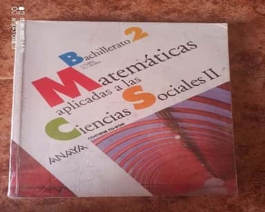Libro de matemáticas aplicadas a las ciencias sociales II.