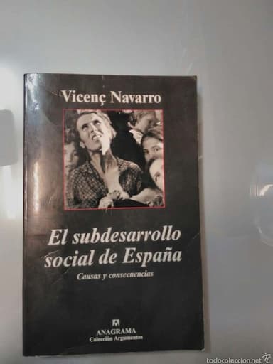 Vicenc Navarro El subdesarrollo social de España