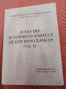 actas del ii congreso andaluz de estudios clasicos vol i