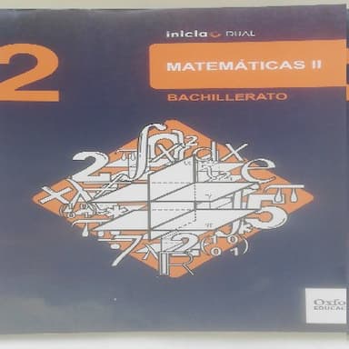 Matemáticas II, 2 bachillerato 