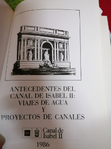 Antecedentes del canal de Isabel II viajes de agua y proyectos de canales 1986