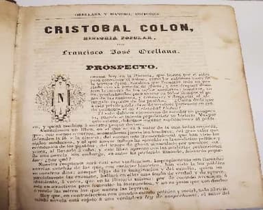 Cristobal Colon. Historia Popular. 1858.