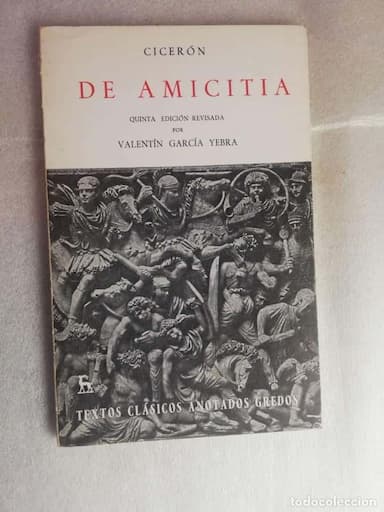 DE AMICITIA (5ª EDICIÓN) - VALENTÍN GARCÍA YEBRA
