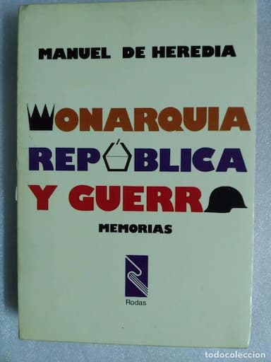 MONARQUIA, REPUBLICA Y GUERRA. MANUEL DE HEREDIA