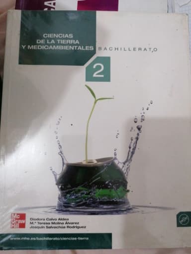 Ciencias de la tierra y medioambientales. 2o. Bachillerato