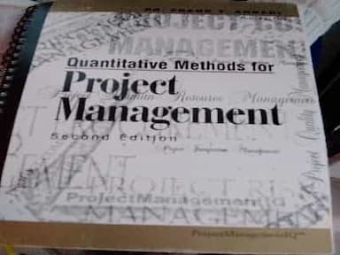 Quantitative methods for Project Management