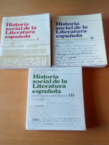 HISTORIA SOCIAL DE LA LITERATURA ESPAÑOLA