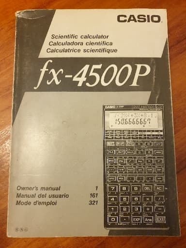 Manual  casio fx-4500P