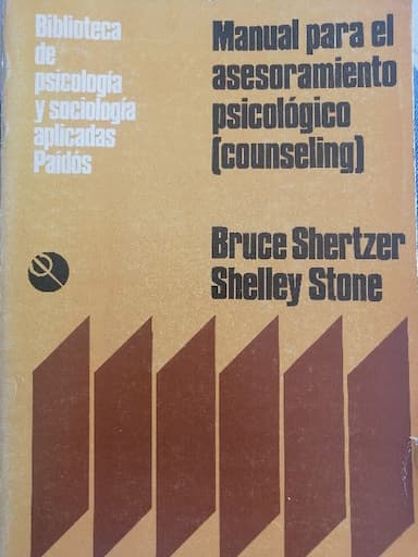Manual para el asesoramiento psicológico (counseling). 